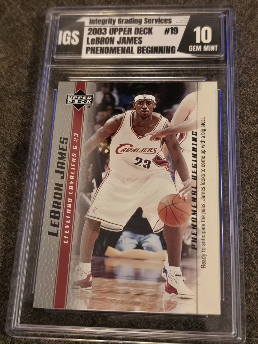 NBA Upper Deck LeBron James Trading Card - White, Red, Gold
